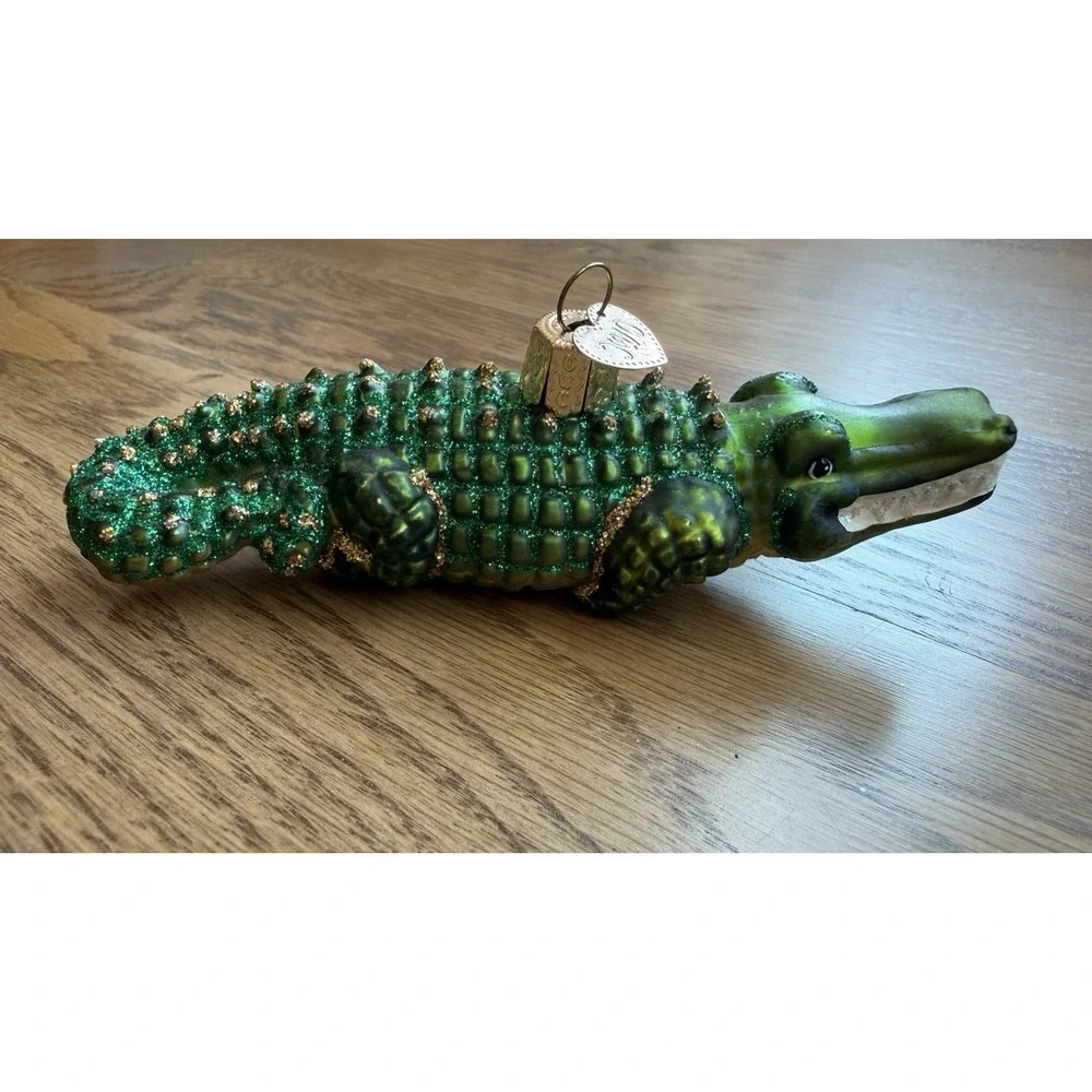 Old World Christmas Alligator Glass Ornament 5